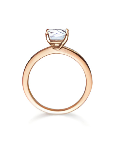 Antares 0,20 | Oro rosa - ANILLOS DE COMPROMISO EN ORO ROSA - Anillo rosa con diamantes para la pedida de mano en oro de 18K
