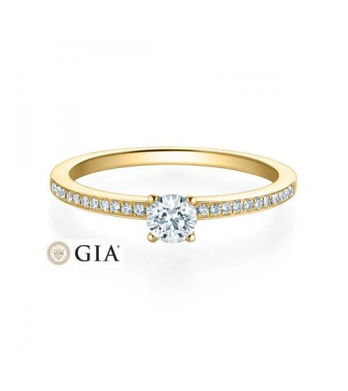 Antares 0,38 l Oro amarillo - ANILLO DE COMPROMISO EN ORO - Fino y exclusivo anillo de pedida de oro de 18K con los mejores diam