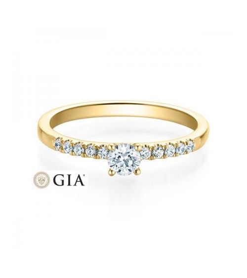 Aldebarán 0,43 l Oro amarillo - ANILLO DE COMPROMISO EN ORO - Precioso diseño de anillo de compromiso de oro 18K con diamantes