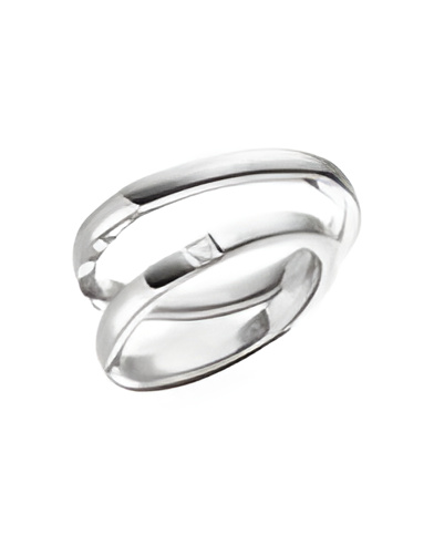 Anillos de matrimonio en oro blanco con diamante princesa - Alianzas de boda - 

