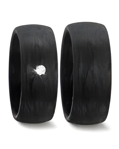Anillos de boda de color negro totalmente personalizables hechos de carbono - Alianzas de boda - 


