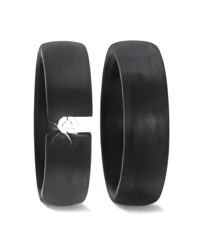 Alianzas de boda originales de color negro hechas de carbono totalmente personalizables - Alianzas de boda - 

