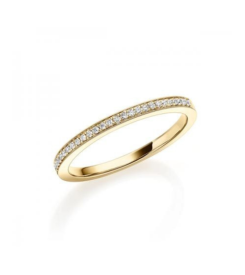 Sirio 0,09 l Oro amarillo - ANILLO DE COMPROMISO EN ORO - Anillo de pedida en oro amarillo de 18K con corona de diamantes