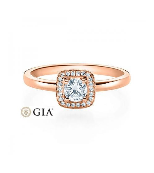 Carinea 0,344 l Oro rosa - ANILLOS DE COMPROMISO EN ORO ROSA - Anillo de pedida en oro rosa de 18K con conjunto diamantes