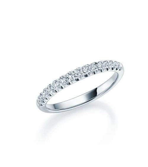 Leonis 0,27 l Oro blanco o Platino - Engagement rings - Anillo de compromiso eternity en oro blanco 18K o platino con media coro