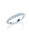 Leonis 0,27 l Oro blanco o Platino - Engagement rings - Anillo de compromiso eternity en oro blanco 18K o platino con media coro