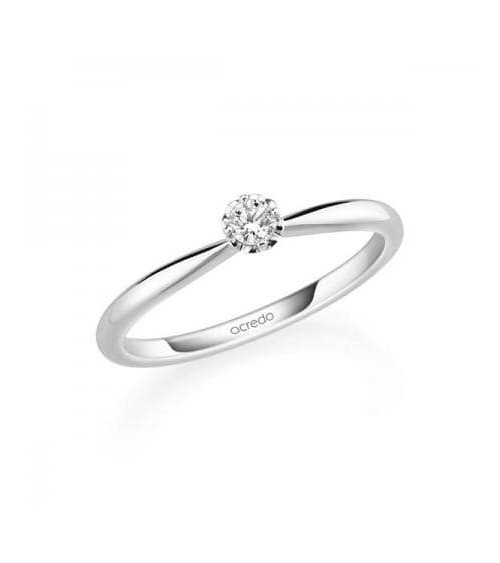 Polaris 0,10 l Oro blanco o Platino - Anillos de compromiso - Anillo de pedida marca internacional Acredo en oro blanco o Platin