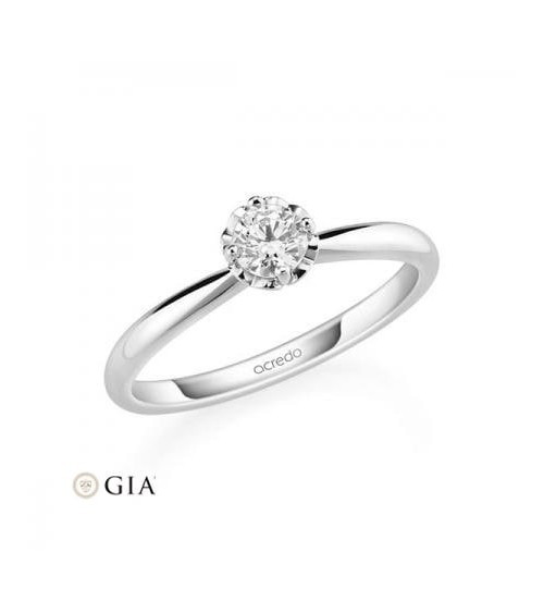 Polaris 0,30 l Oro blanco o Platino - Anillos de compromiso - Anillo de compromiso con corazones de la marca Acredo con certific