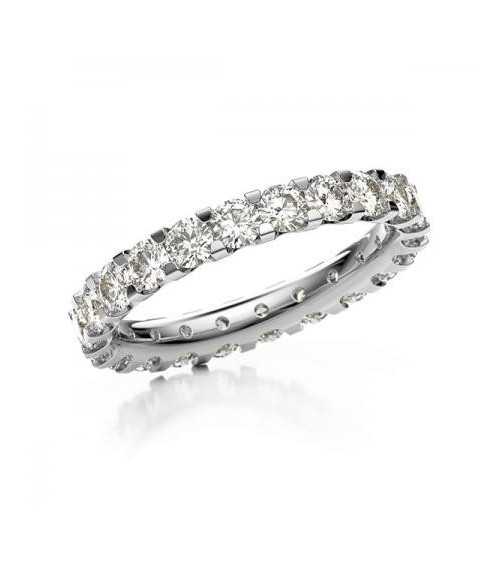 Naos 2,20 l Oro blanco o Platino - Anillos de compromiso - Anillo de pedida con corona de diamantes completa de la marca acredo