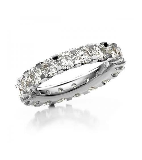 Naos 3,60 l Oro blanco o Platino - Anillos de compromiso - Exclusivo anillo de compromiso con corona de diamantes completa
