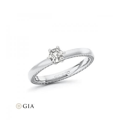Caph 0,30 l Oro blanco o Platino - Anillos de compromiso - Nuevo diseño de anillo de pedida de Oro blanco o Platino con diamante