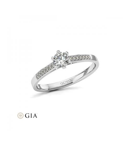 Mizar 0,30 l Oro blanco o Platino - Anillos de compromiso - Precioso anillo de compromiso con diamantes para ella en Oro blanco 