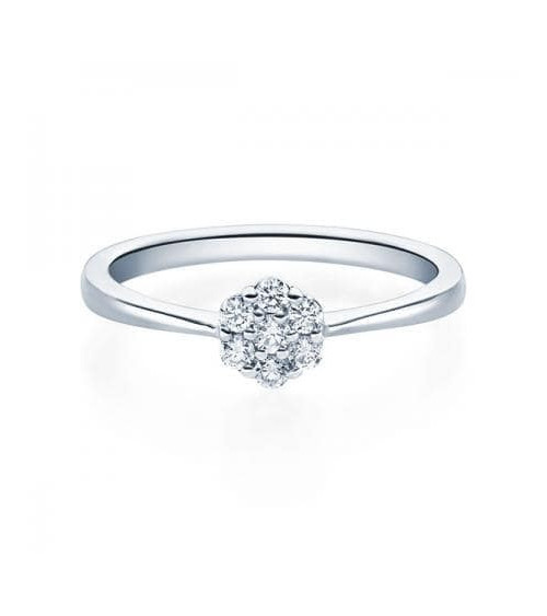 Orbea 0,15 l Oro blanco o Platino - Anillos de compromiso - Precioso anillo de compromiso con diamantes en oro de 18K o Platino 