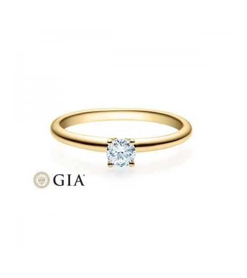 Persei 0,30 l Oro amarillo - ANILLO DE COMPROMISO EN ORO - Clásico anillo de compromiso con un excepcional diamante abierto