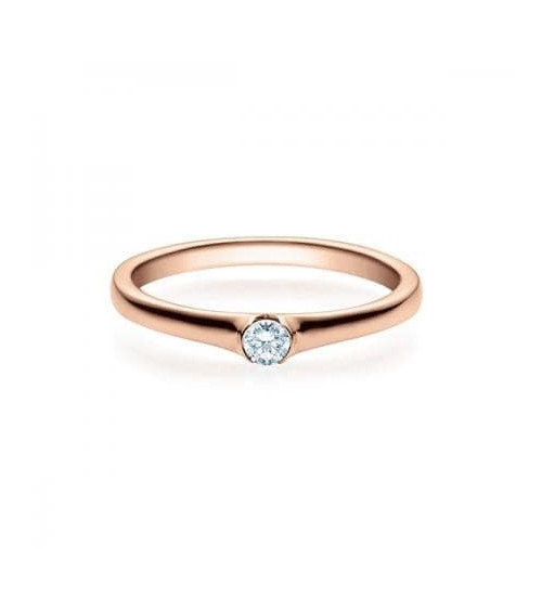 Gruis 0,08 l Oro rosa - ANILLOS DE COMPROMISO EN ORO ROSA - Anillo para la pedida de oro rosa con un diamante natural ético