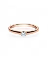Gruis 0,08 | Oro rosa - ANILLOS DE COMPROMISO EN ORO ROSA - Anillo para la pedida de oro rosa con un diamante natural ético