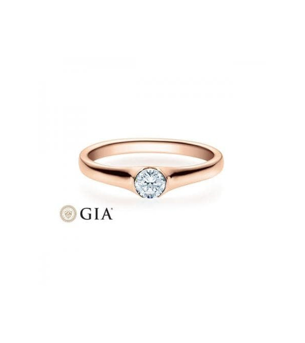 Solitario en oro blanco con diamante de 0,40 ct (tw,si) y corona de diamantes Rubin - 1 Solitario en oro blanco con diamante de 0,40 ct (tw,si) y corona de diamantes Rubin - 1