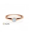 Gruis 0,30 | Oro rosa - ANILLOS DE COMPROMISO EN ORO ROSA - Original Anillo de pedida de oro rosa con un diamante natural ético 