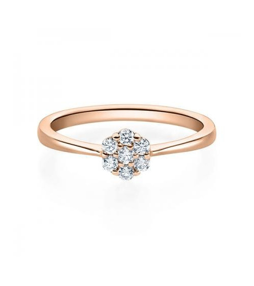 Orbea 0,15 l Oro rosa - ANILLOS DE COMPROMISO EN ORO ROSA - Fino anillo de oro rosa 18K con 7 diamantes naturales sostenibles
