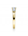 Zaniah 0,11 | Oro amarillo - ANILLO DE COMPROMISO EN ORO - Elegante anillo de compromiso en oro amarillo con 3 diamantes