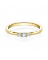 Zaniah 0,11 | Oro amarillo - ANILLO DE COMPROMISO EN ORO - Elegante anillo de compromiso en oro amarillo con 3 diamantes