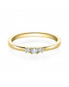 Zaniah 0,11 | Oro amarillo - ANILLO DE COMPROMISO EN ORO - Elegante anillo de compromiso en oro amarillo con 3 diamantes