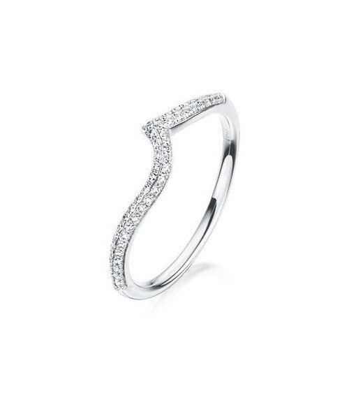 Carina 0,16 l Oro blanco o Platino - Anillos de compromiso - Anillo para combinar con el anillo de compromiso u otro anillo
