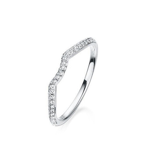Cassiopeia 0,19 l Oro blanco o Platino - Anillos de compromiso - Anillo con diamantes tipo catalana para combinar