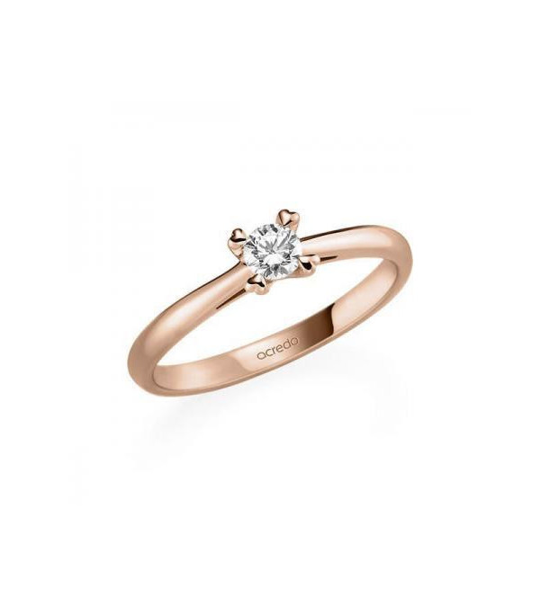 Solitario en oro blanco con diamante de 0,160 ct (tw,si). Modelo 4 puntas Rubin - 1 Solitario en oro blanco con diamante de 0,160 ct (tw,si). Modelo 4 puntas Rubin - 1