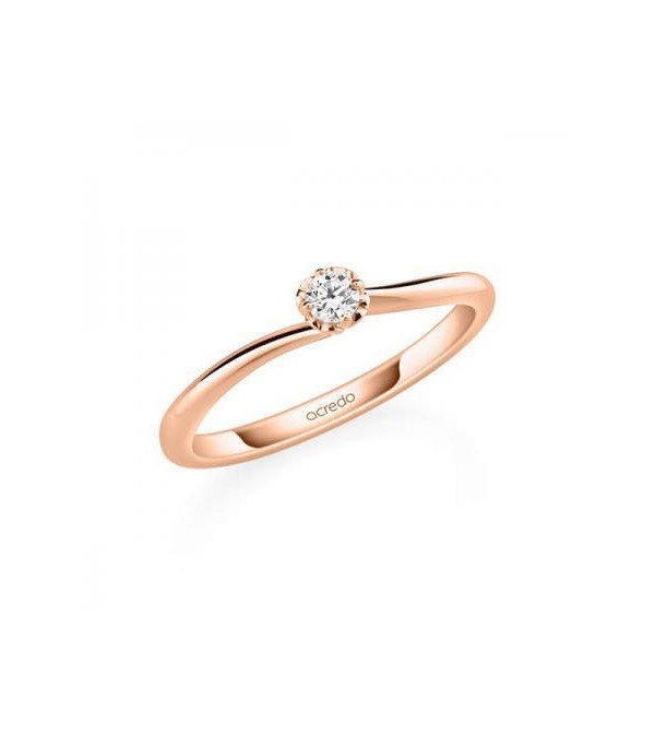 Anillo de pedida en oro rosa de 18 K con 70 diamantes. Memoire - 1 Anillo de pedida en oro rosa de 18 K con 70 diamantes. Memoire - 1