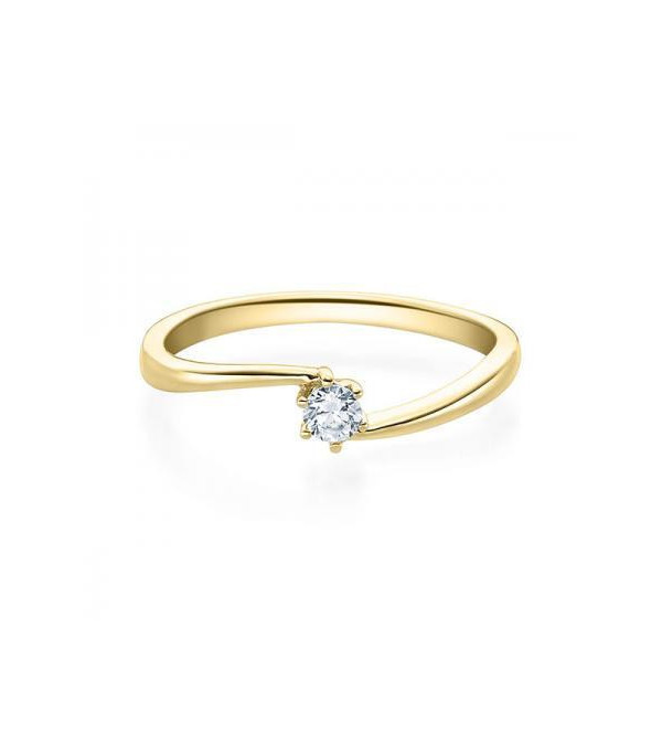 Anillo en oro rosa con diamante central 0,30 ct. + corona 24 diamantes. - 1 Anillo en oro rosa con diamante central 0,30 ct. + corona 24 diamantes. - 1