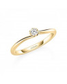 Algol 0,10 | Oro amarillo - ANILLO DE COMPROMISO EN ORO - Original anillo de pedida de oro amarillo con un diamante en tensión