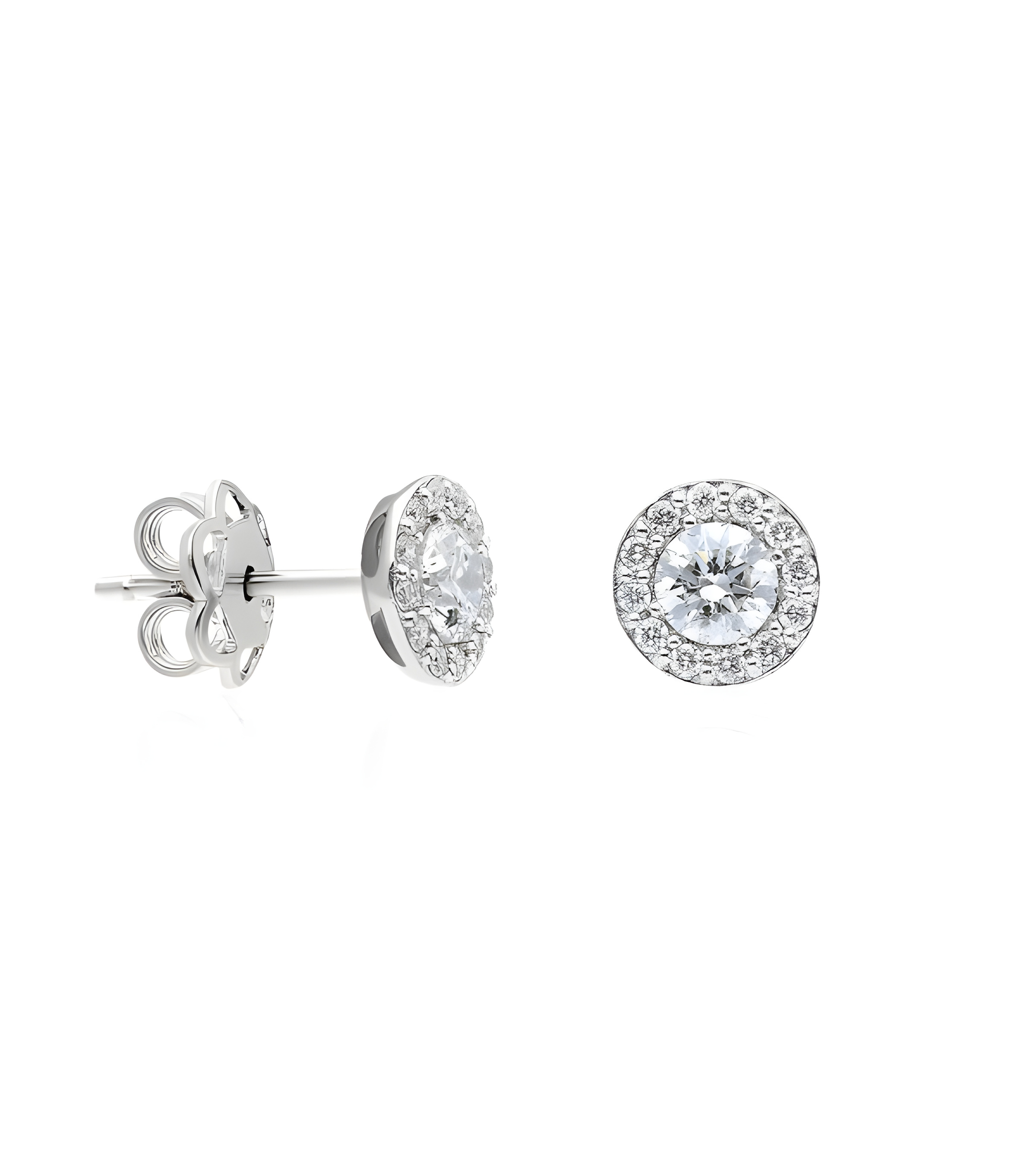 Pendientes Leo 0,30 | Diamantes - Joyeria - Pendientes de oro blanco con diamantes