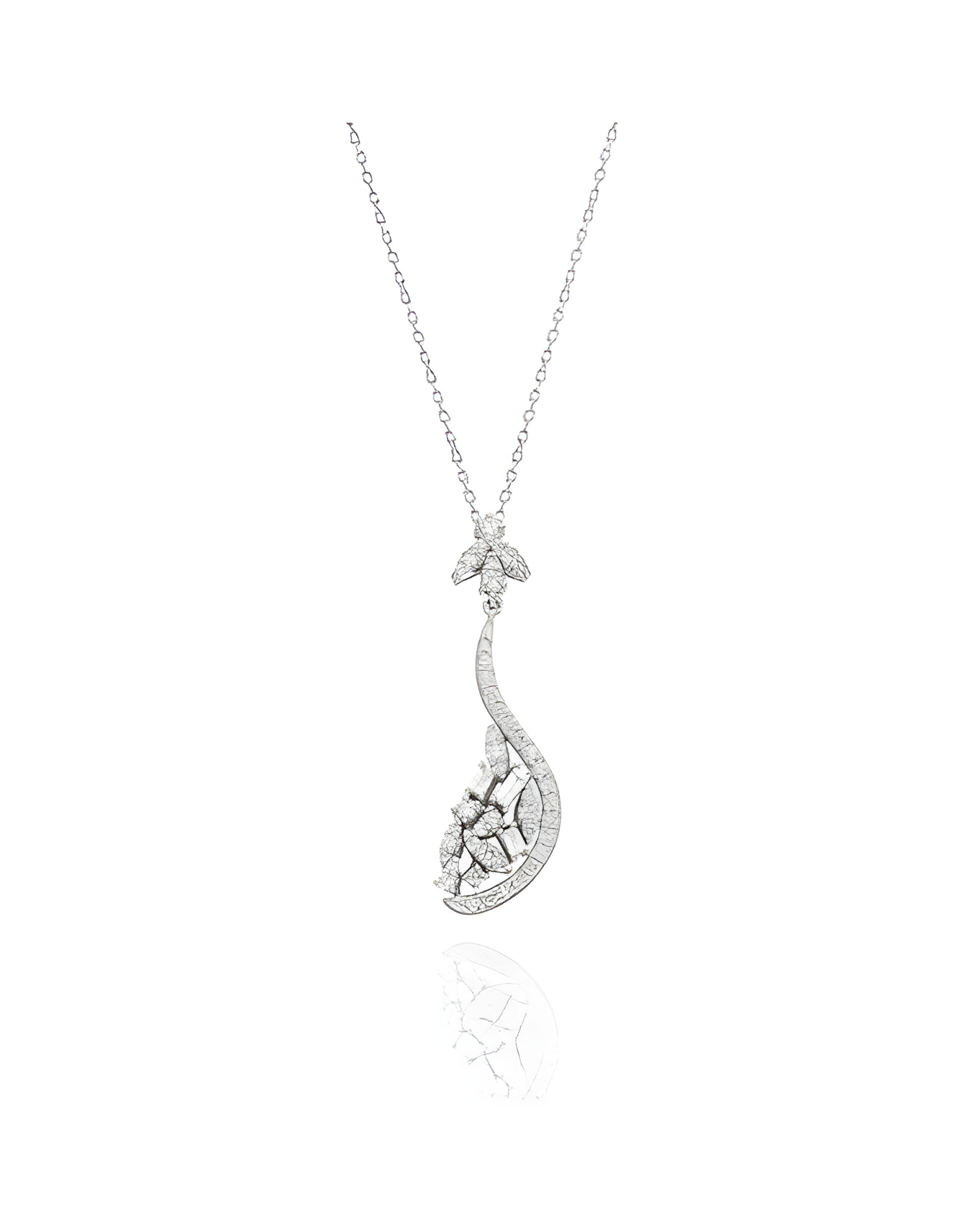 Collar Ofelia 0,42 | Diamantes - Joyeria - Collar de oro blanco con diamantes