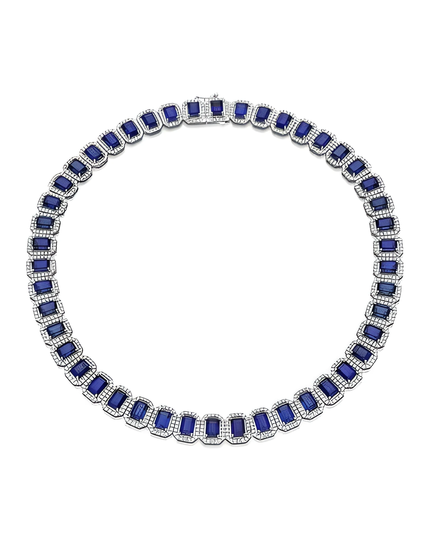 Exclusivos collares de oro blanco con diamantes y zafiros | Staring