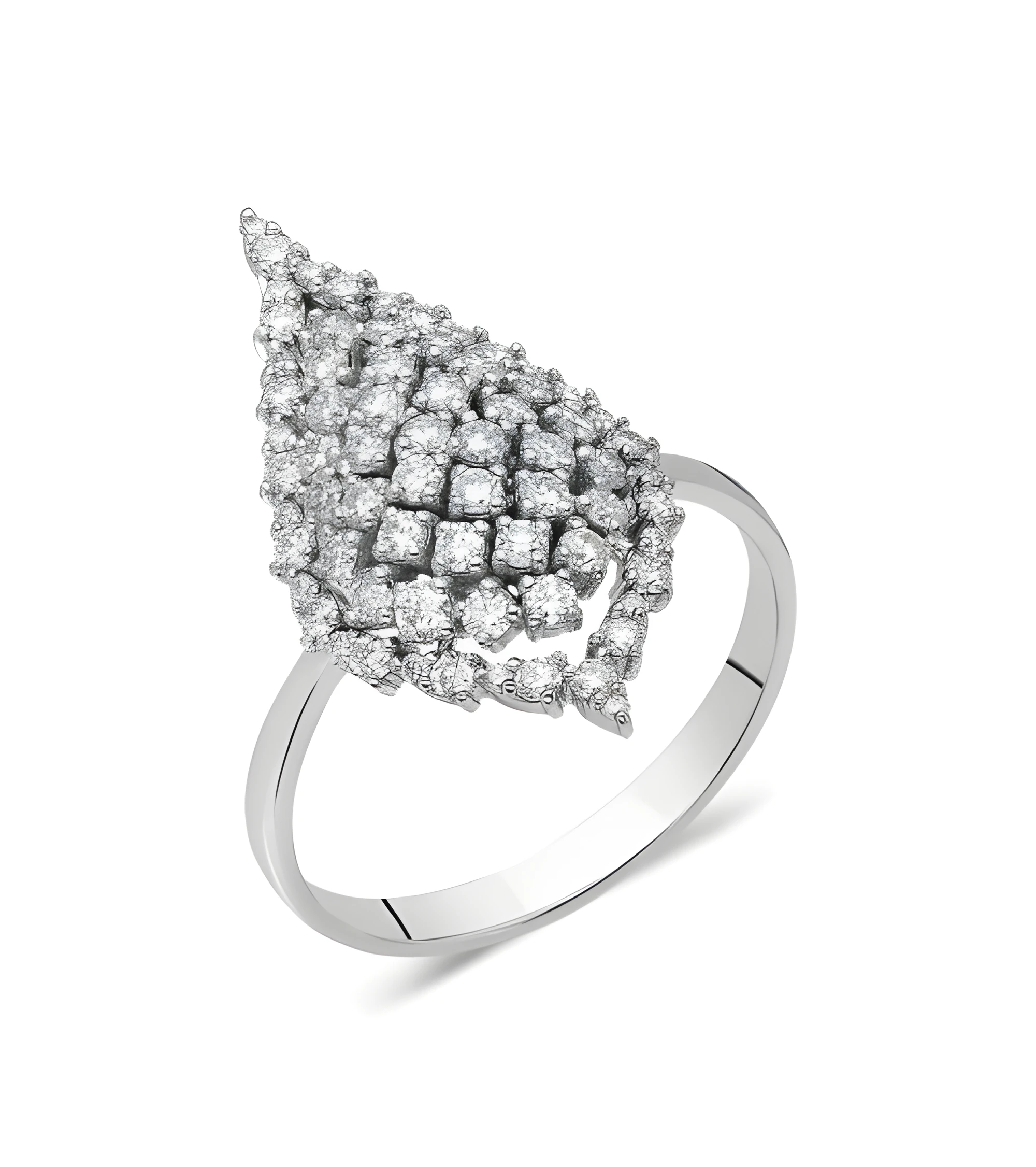 Comprar anillo de oro blanco con diamantes online | Staring