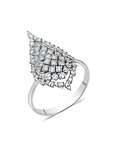 Comprar anillo de oro blanco con diamantes online | Staring