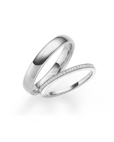 copy of Finos anillos de boda en platino con esferas