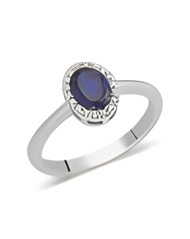 Anillos de compromiso de oro con diamantes y zafiros | Staring