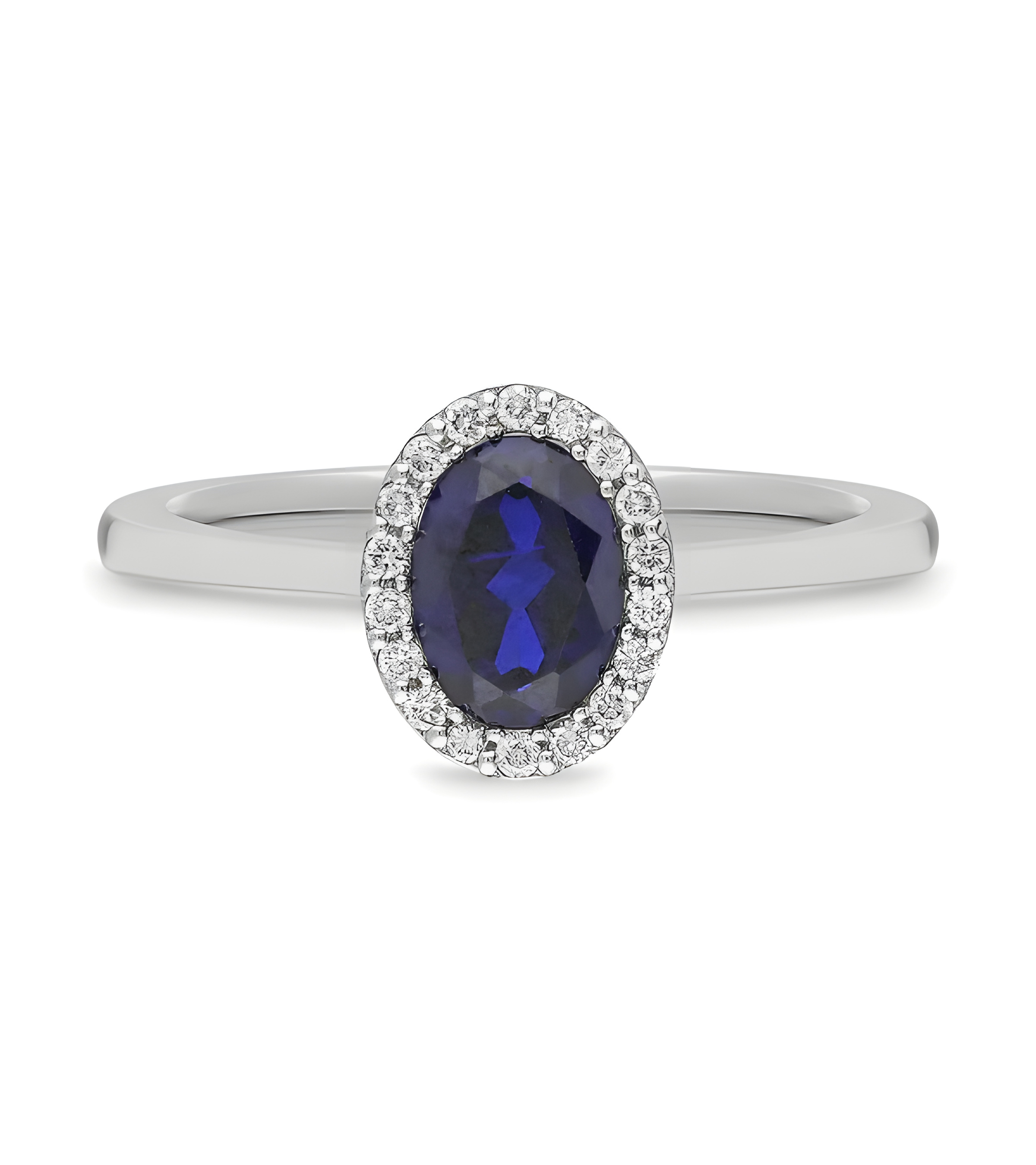 Anillos de compromiso de oro con diamantes y zafiros | Staring