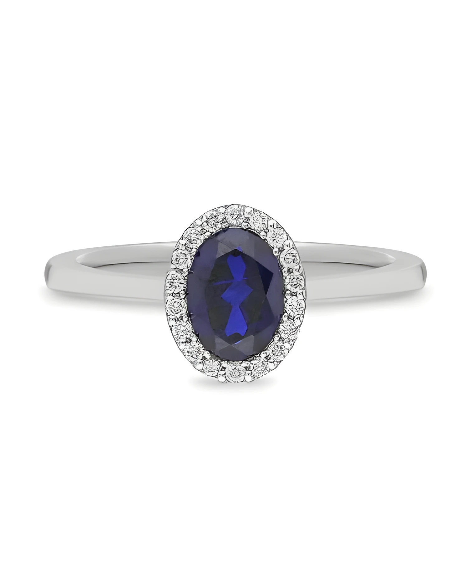 Anillos de compromiso de oro con diamantes y zafiros | Staring