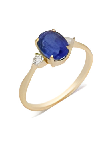 Anillos de compromiso de oro con esmeraldas y diamantes | Staring