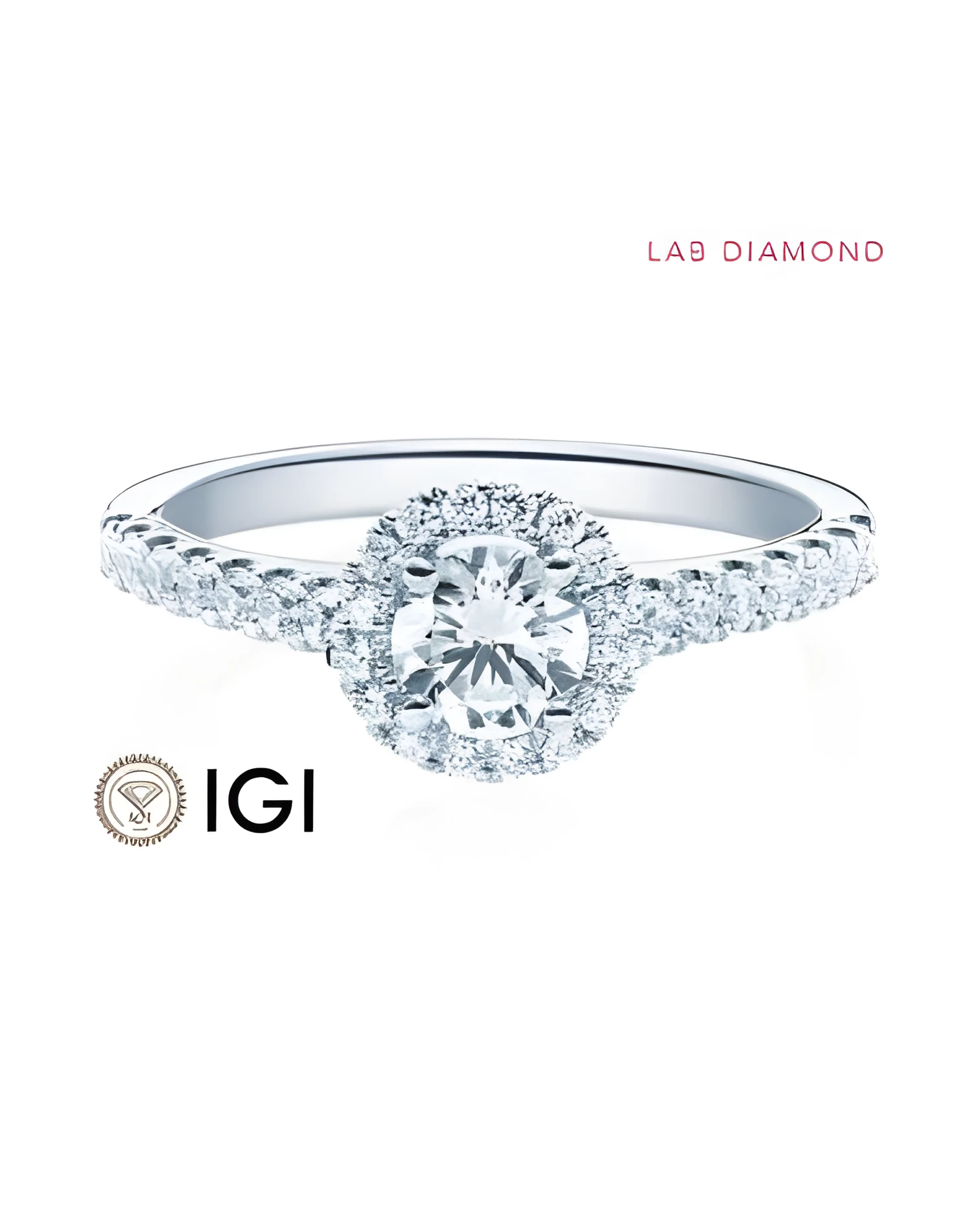 Exclusivo anillo de compromiso con diamantes artificiales éticos