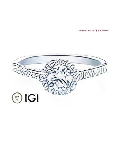 Exclusivo anillo de compromiso con diamantes artificiales éticos
