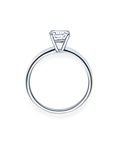 Anillo de compromiso con diamante artificial en Barcelona | Staring