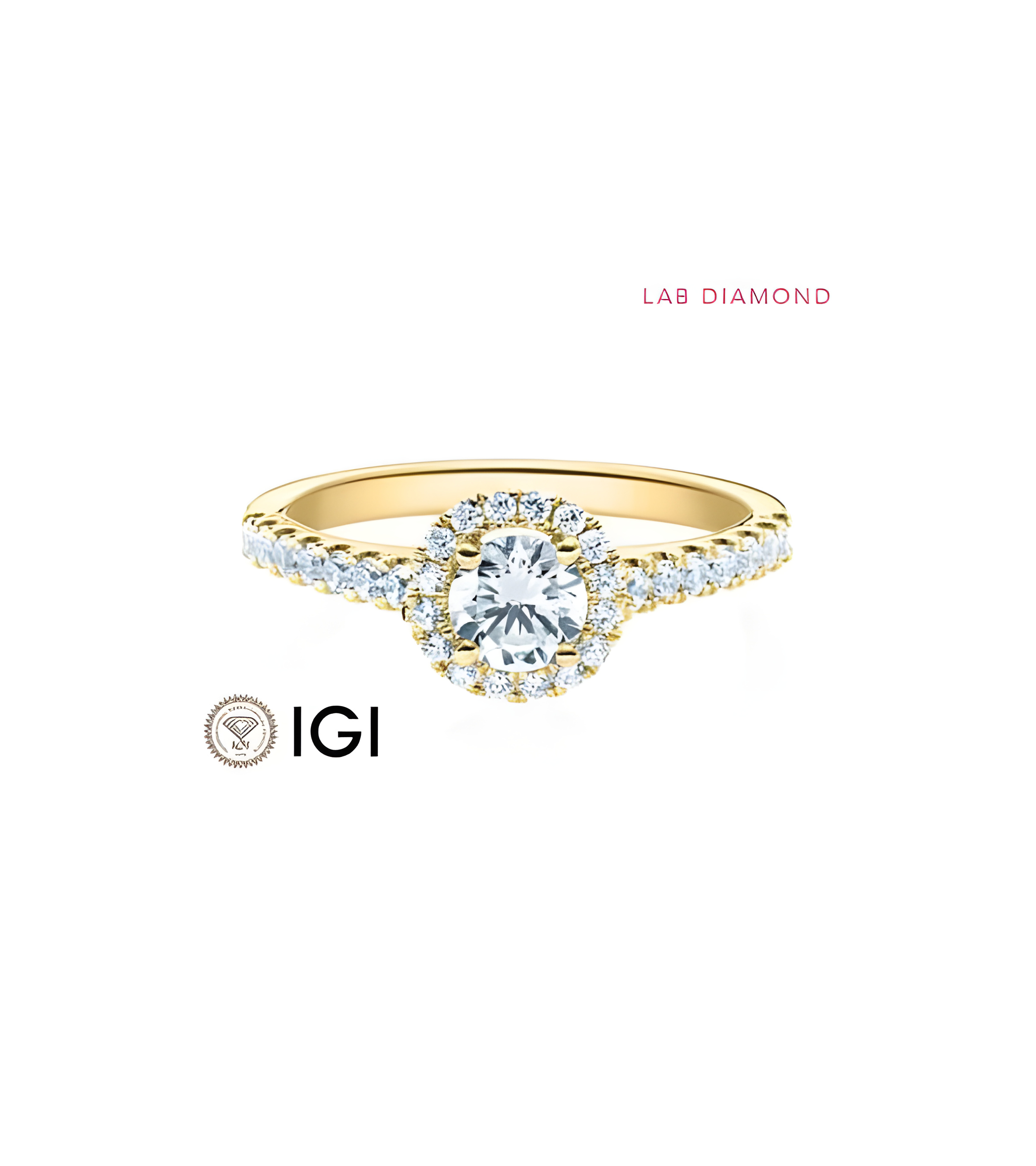 Exclusivo anillo de compromiso con diamantes artificiales éticos