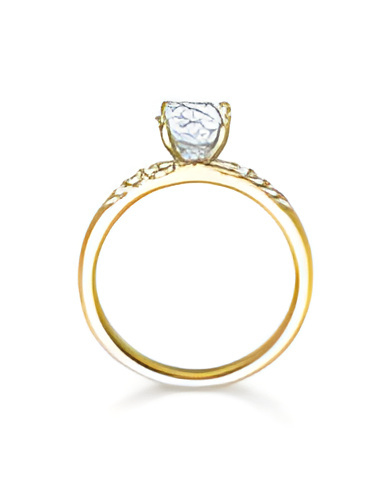 Anillos de compromiso pavé con diamantes artificiales de laboratorio