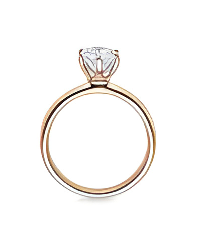 Anillo de pedida con diamante sintético en Madrid | Staring