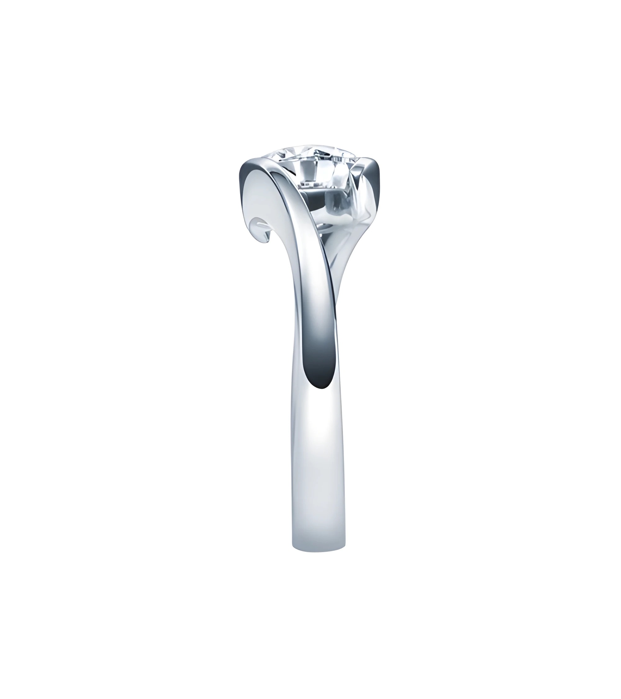 Anillo de compromiso solitario con diamante de laboratorio | Staring