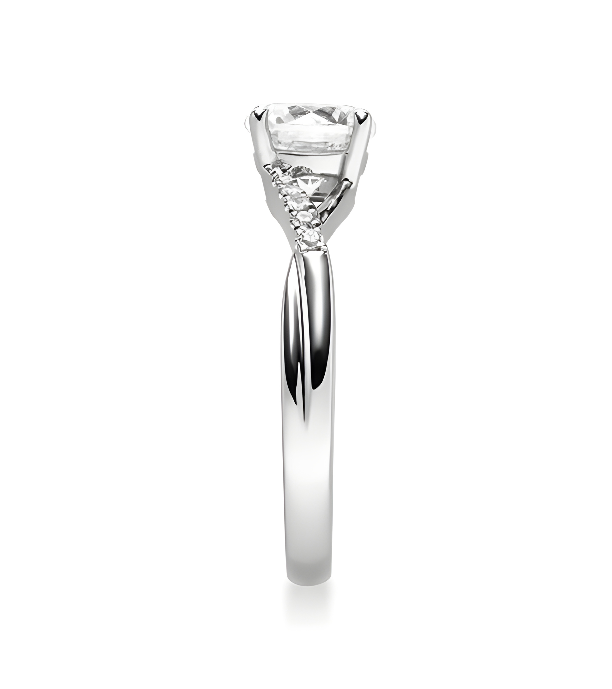 Anillo de compromiso entrelazado con diamantes artificiales | Staring